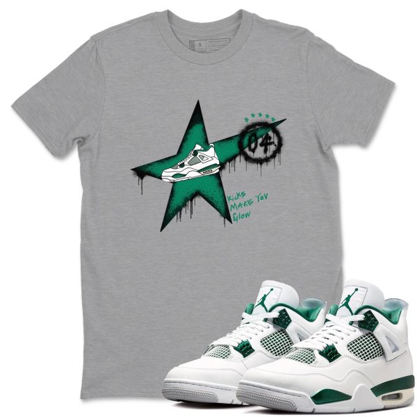 Kicks Make You Glow Unisex Shirts To Match Jordans 4s Oxidized Green Jezsport.com