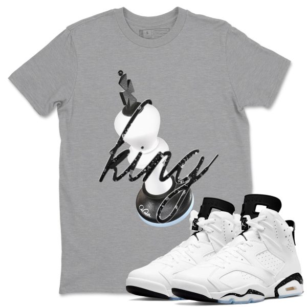 3D King Unisex Shirts To Match Jordans 6s White Black Jezsport.com