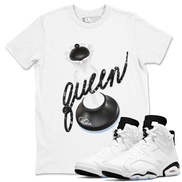 3D Queen Unisex Shirts To Match Jordans 6s White Black Jezsport.com