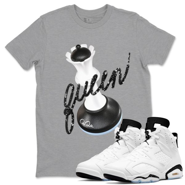 3D Queen Unisex Shirts To Match Jordans 6s White Black Jezsport.com