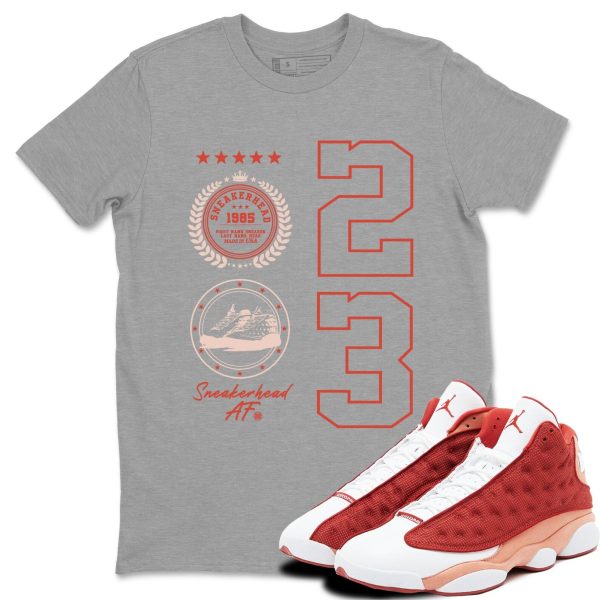 Sneaker Emblem Unisex Shirts To Match Jordans 13s Dune Red Jezsport.com