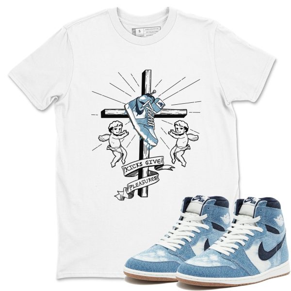 Kicks Give Pleasures Unisex Shirts To Match Jordans 1s Denim Jezsport.com