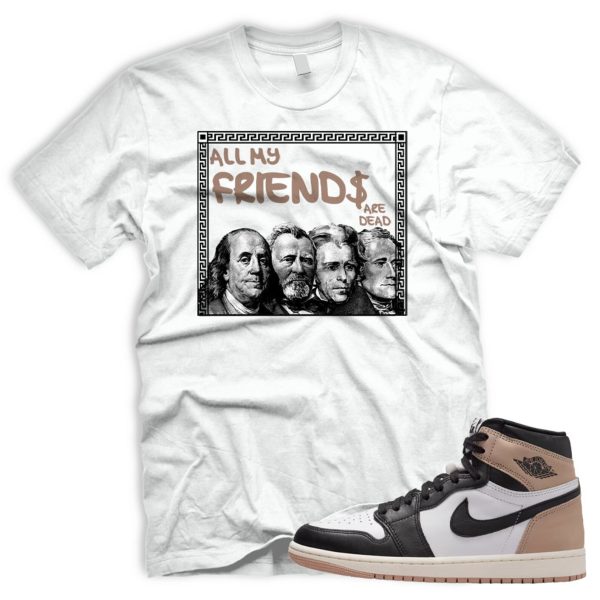 FRNDS Air J 1 Latte OG Retro High Black White Legend Medium Brown 2024 AJ Se 1 Tshirt Match Sneaker Jezsport.com