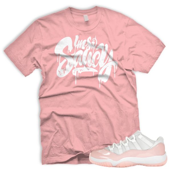 SAUCY Air J 11 Retro Low Legend Pink White Tshirt Match Sneaker Jezsport.com