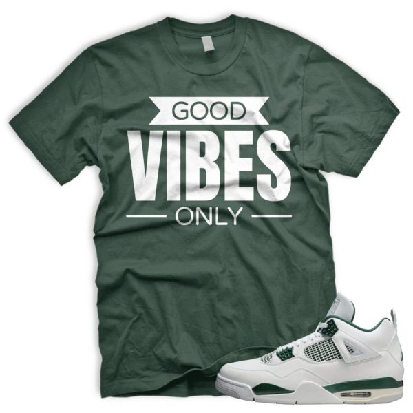 GV Air J 4 Retro Oxidized Green White Tshirt Match Sneaker Jezsport.com