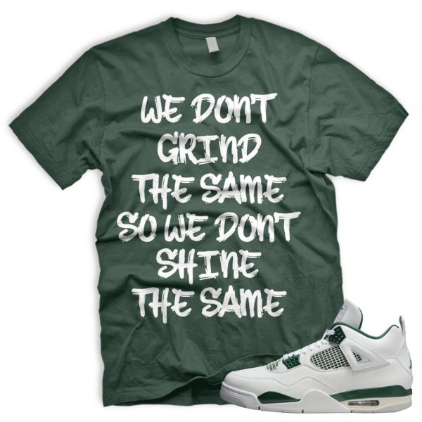 GRNDDFFRNT Air J 4 Retro Oxidized Green White Tshirt Match Sneaker Jezsport.com