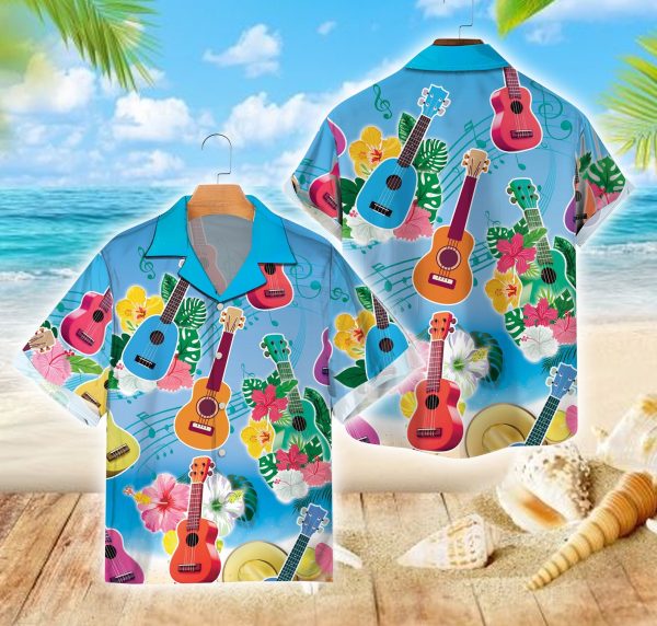 Tropical Guitar Hawaiian Shirt, Guitar Player Hawaiian Shirt, Summer Shirt For Men and Women Jezsport.com