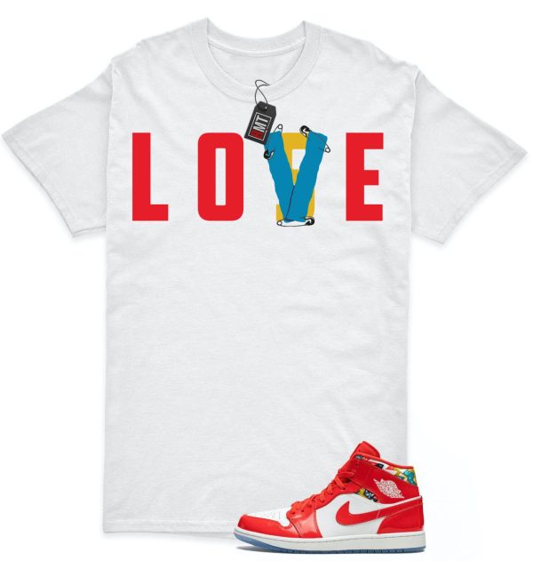 Jordan 1 Mid SE Barcelona Sweater Red Patent Chile Red/White Match T-shirt, Love Lose Jezsport.com