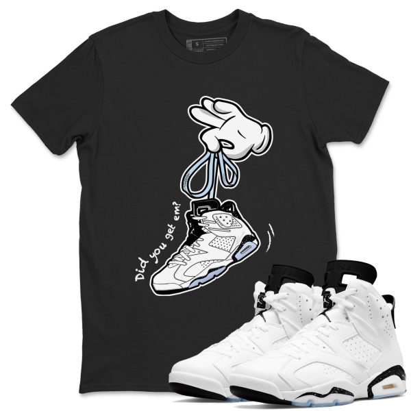 Cartoon Hands Unisex Sneakerhead Shirts To Match Jordans AJ6 Retro White Black Jezsport.com