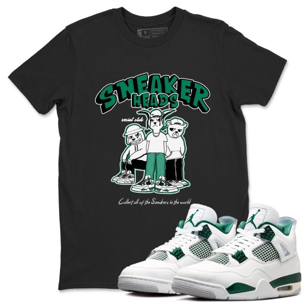 Sneakerheads Social Club Unisex Sneakerhead Shirts To Match Jordans AJ4 Oxidized Green Jezsport.com