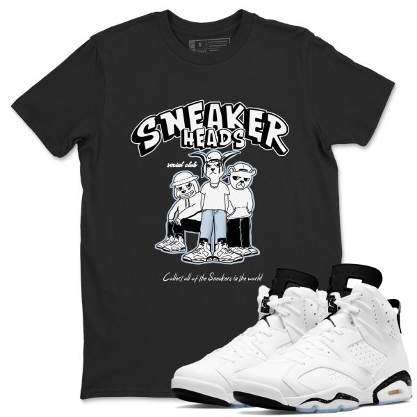 Sneakerheads Social Club Unisex Sneakerhead Shirts To Match Jordans AJ6 Retro White Black Jezsport.com