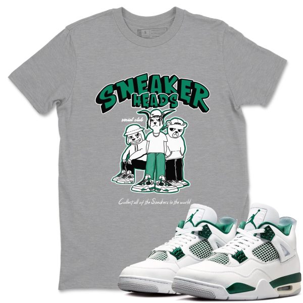 Sneakerheads Social Club Unisex Sneakerhead Shirts To Match Jordans AJ4 Oxidized Green Jezsport.com