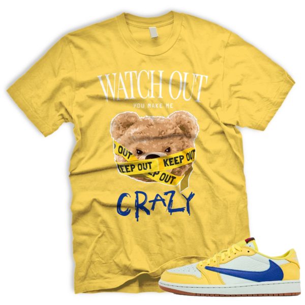 CRAZY Air J 1 Canary OG Retro Low Racer Blue Light Silver White 2024 AJ 1 Travis T-shirt Match Sneaker Jezsport.com