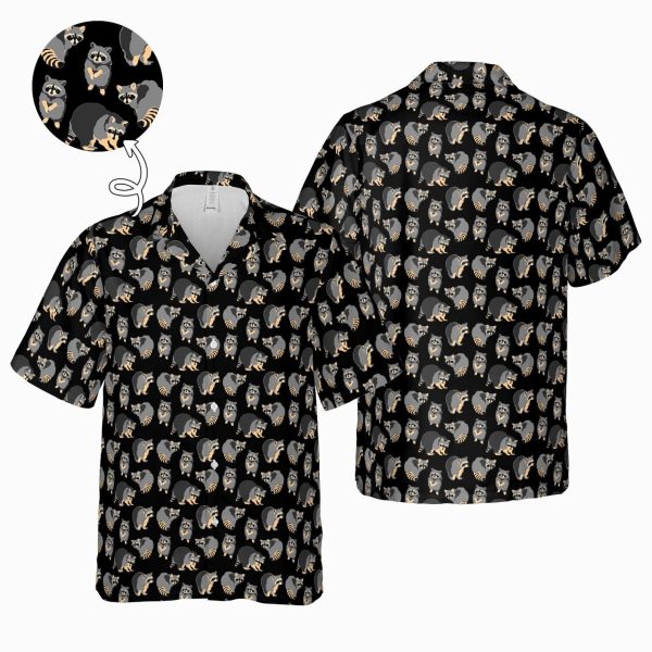 Cute Raccoon Hawaiian Shirt, Animal Summer Vacation Hawaiian Shirt, Summer Shirt For Men and Women Jezsport.com