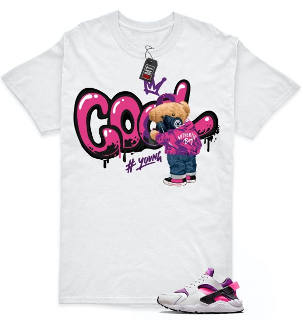 Air Huarache White Hyper Pink Vivid Purple Match T-shirt, Cool Bear Jezsport.com