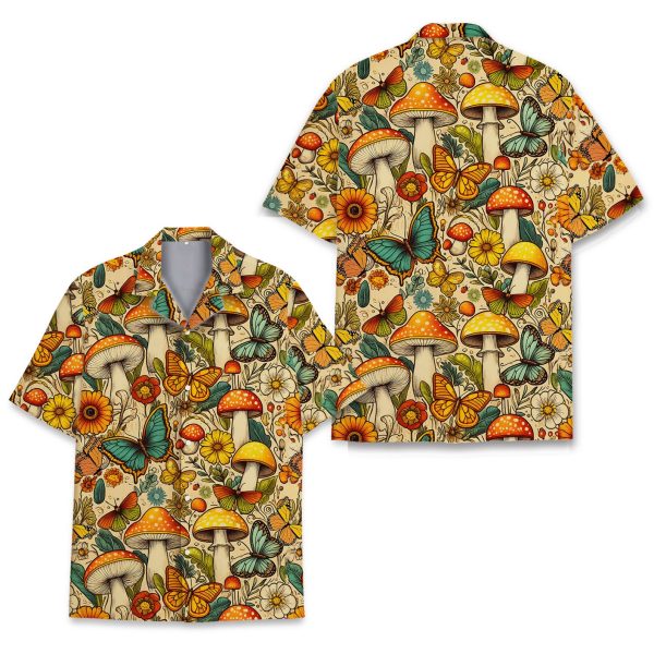 Vintage Mushroom Hawaiian Shirt, Summer Shirt For Men and Women Jezsport.com