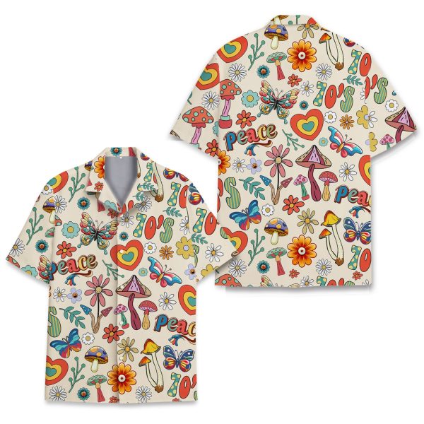 Retro 70s Mushroom Hawaiian Shirt, Summer Shirt For Men and Women Jezsport.com