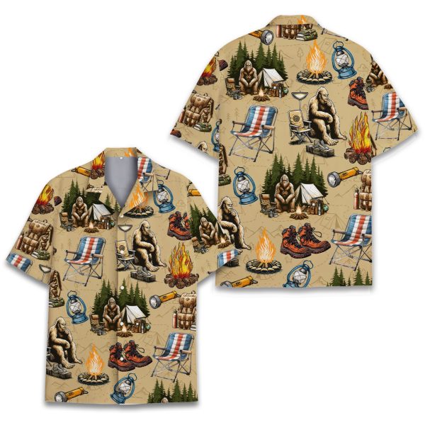 Bigfoot Camping Hawaiian Shirt, Summer Shirt For Men and Women Jezsport.com