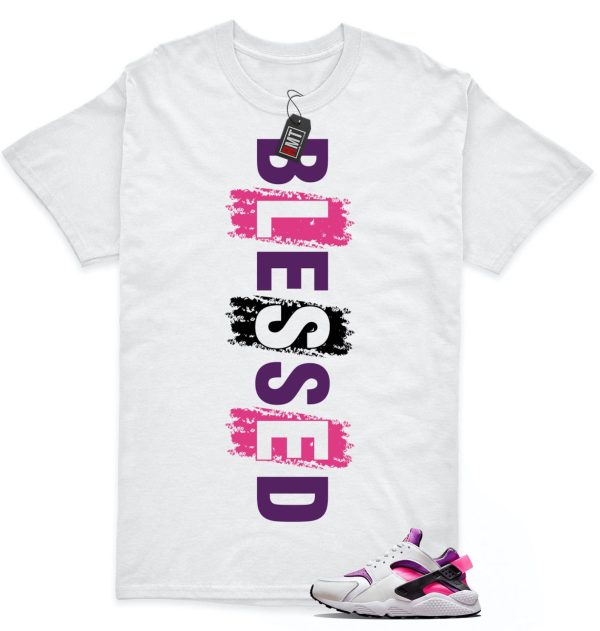 Air Huarache White Hyper Pink Vivid Purple Match T-shirt, Blessed Jezsport.com