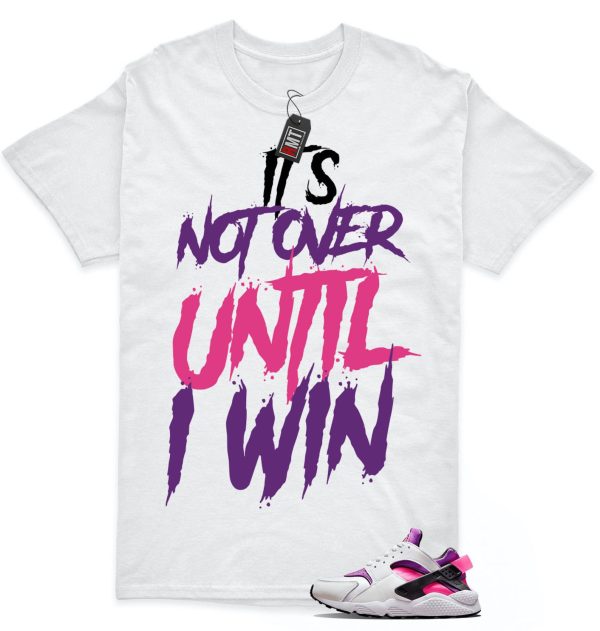 Air Huarache White Hyper Pink Vivid Purple Match T-shirt, Not Over Jezsport.com