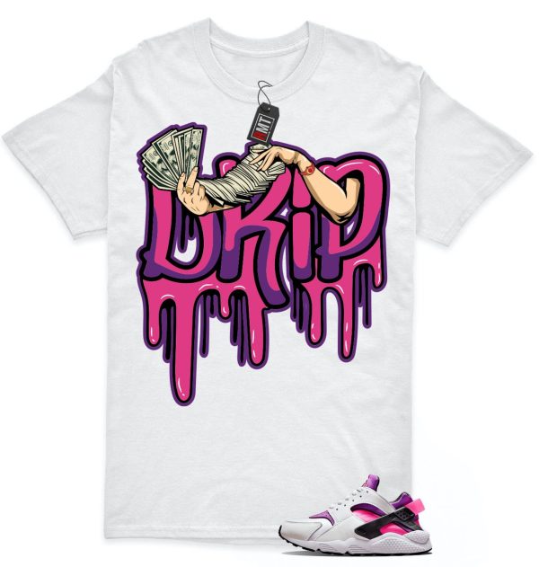 Air Huarache White Hyper Pink Vivid Purple Match T-shirt, Drip Jezsport.com