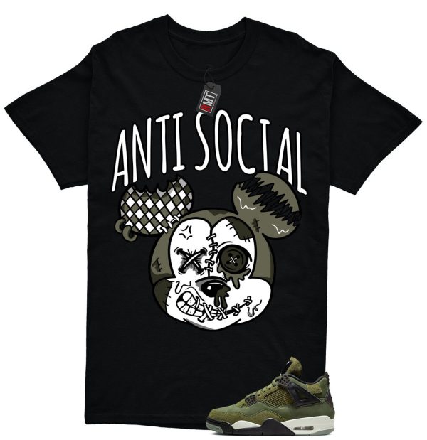 Jordan 4 Retro SE Craft Medium Olive Match T-shirt, Anti Social Jezsport.com