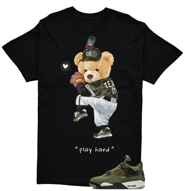 Jordan 4 Retro SE Craft Medium Olive Match T-shirt, Play Hard Jezsport.com