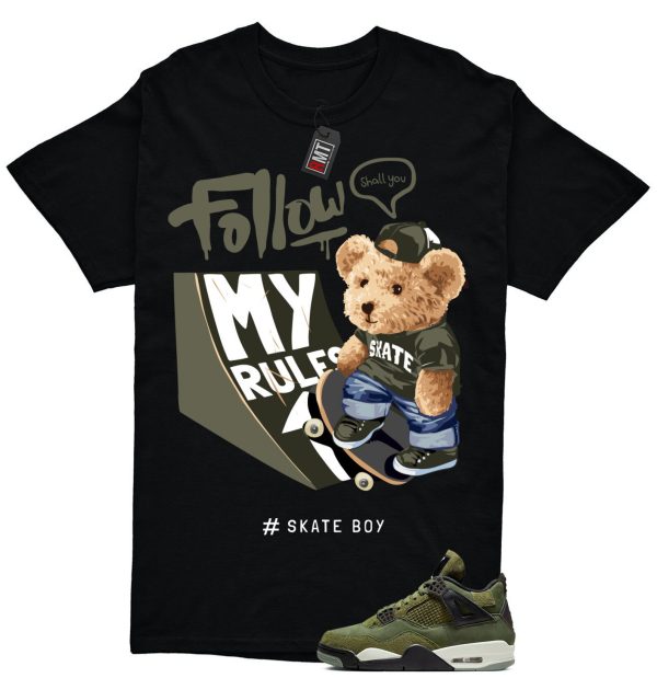 Jordan 4 Retro SE Craft Medium Olive Match T-shirt, Skate Boy Jezsport.com