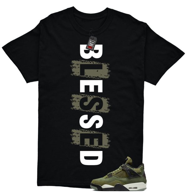 Jordan 4 Retro SE Craft Medium Olive Match T-shirt, Blessed Jezsport.com