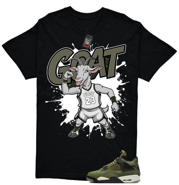 Jordan 4 Retro SE Craft Medium Olive Match T-shirt, Goat Jezsport.com