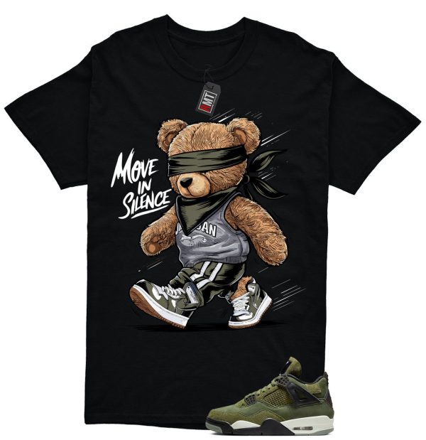 Jordan 4 Retro SE Craft Medium Olive Match T-shirt, Move In Silence Jezsport.com