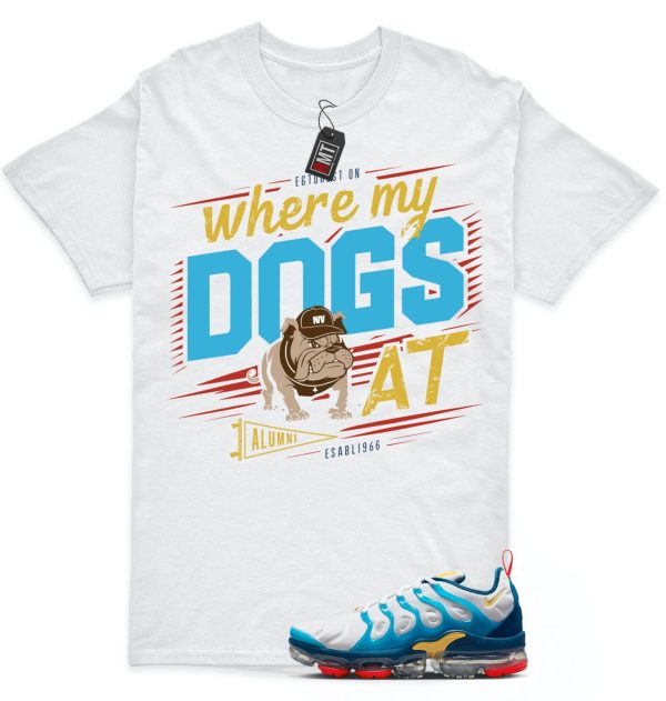 Air Vapormax Plus White Citron Pulse Industrial Blue Match T-shirt, Where My Dogs Jezsport.com