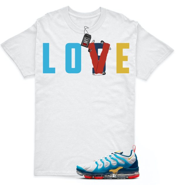 Air Vapormax Plus White Citron Pulse Industrial Blue Match T-shirt, Love Lose Jezsport.com