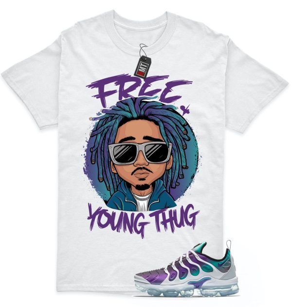 Air Max Vapormax Plus Grape Fierce Purple White Match T-shirt, Free Thug Jezsport.com