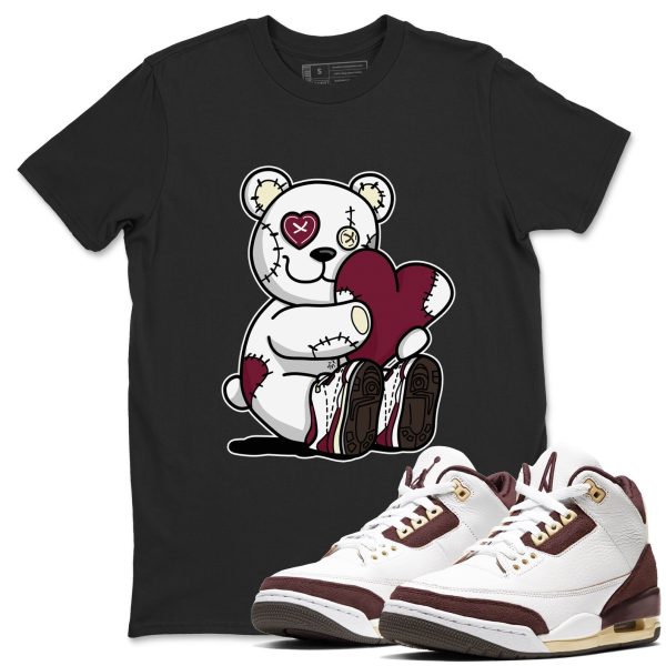 Hugging Bear - Sneaker Shirts To Match Jordans AJ3 Burgundy Crush Jezsport.com