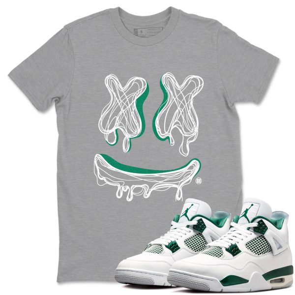 Smile Doodle - Sneaker Shirts To Match Jordans AJ4 Oxidized Green Jezsport.com