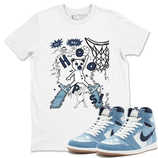 Stop The Bear - Sneaker Shirts To Match Jordans AJ1 Denim Jezsport.com