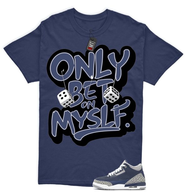 Jordan 3 Georgetown Midnight Navy Match T-shirt, Bet on Myslf Tee Matching Georgetown 3s Jezsport.com