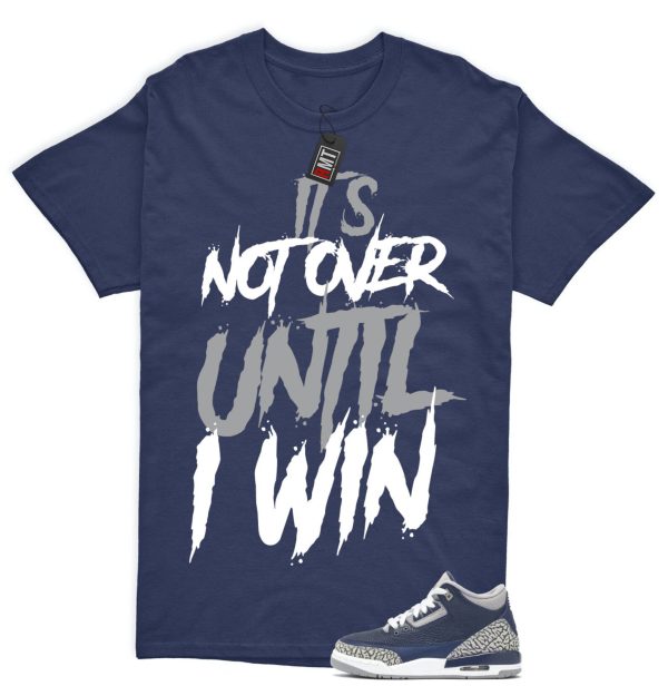 Jordan 3 Georgetown Midnight Navy Match T-shirt, Not Over Tee Matching Georgetown 3s Jezsport.com