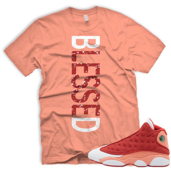 BLSSD Air J 13 Dune Red Terra Blush White T Match AJ 13 Jezsport.com