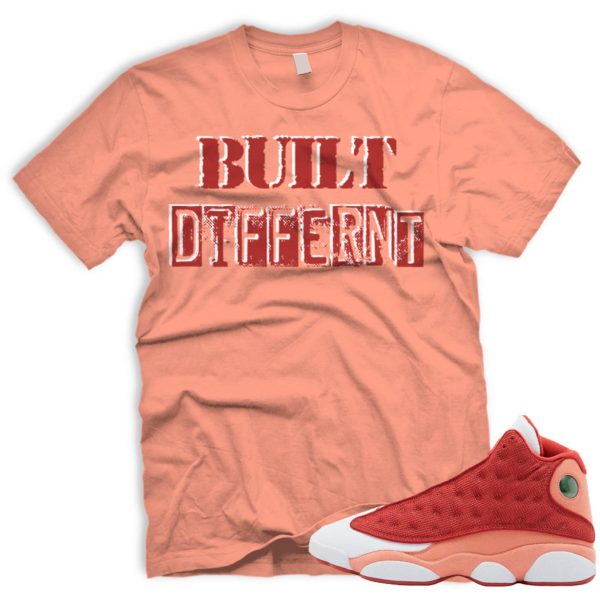 BD Air J 13 Dune Red Terra Blush White T-Shirt Match AJ 13 Jezsport.com