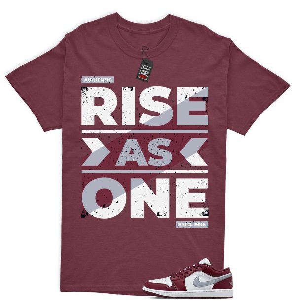 Jordan 1 Low Bordeaux Shirts, Tee Matching 1 Low Bordeaux Maroon Cherrywood Red White Cement Grey Jezsport.com