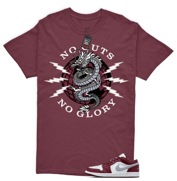 Jordan 1 Low Bordeaux Shirts, Tee Matching 1 Low Bordeaux Maroon Cherrywood Red White Cement Grey Jezsport.com