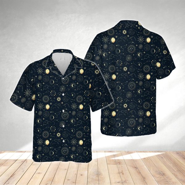 Celestial Hawaiian Shirt, Sun And Moon Hawaiian Shirt, Summer Shirt For Men and Women Jezsport.com