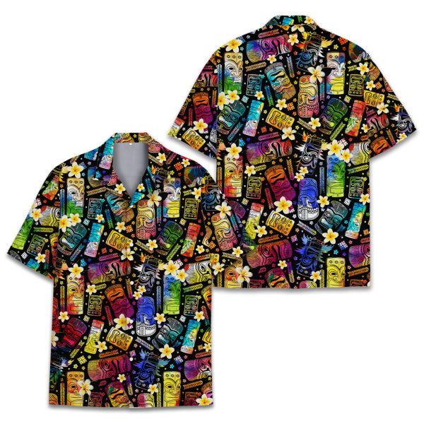 Colorful Tiki Hawaiian Shirt, Summer Shirt For Men and Women Jezsport.com