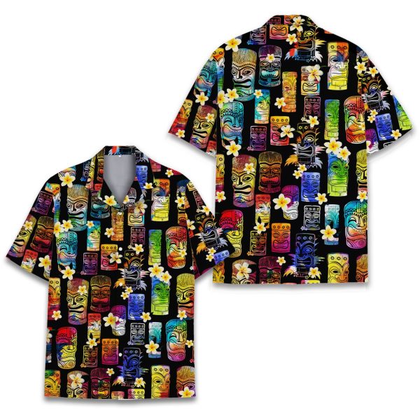 Colorful Tiki Hawaiian Shirt, Summer Shirt For Men and Women Jezsport.com