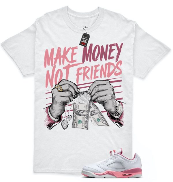 Jordan 5 Low GS Desert Berry White Coral Match T-shirt, Make Money Jezsport.com