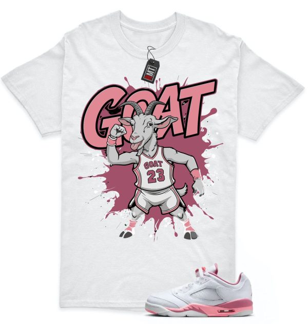 Jordan 5 Low GS Desert Berry White Coral Match T-shirt, Goat Jezsport.com