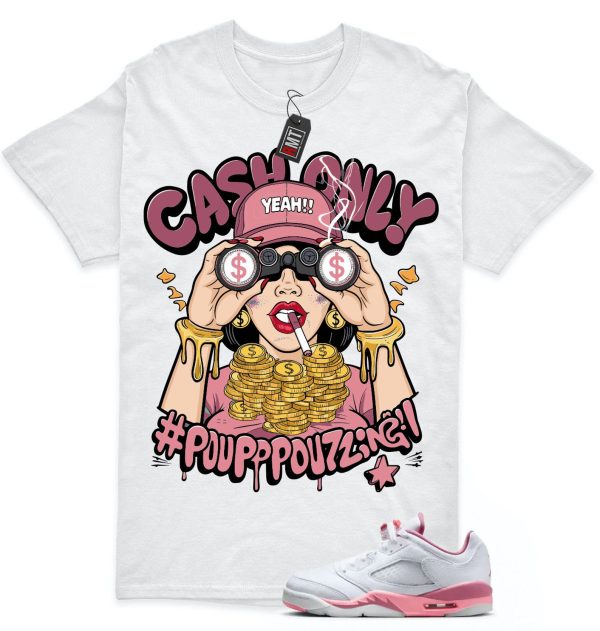 Jordan 5 Low GS Desert Berry White Coral Match T-shirt, Cash Only Jezsport.com