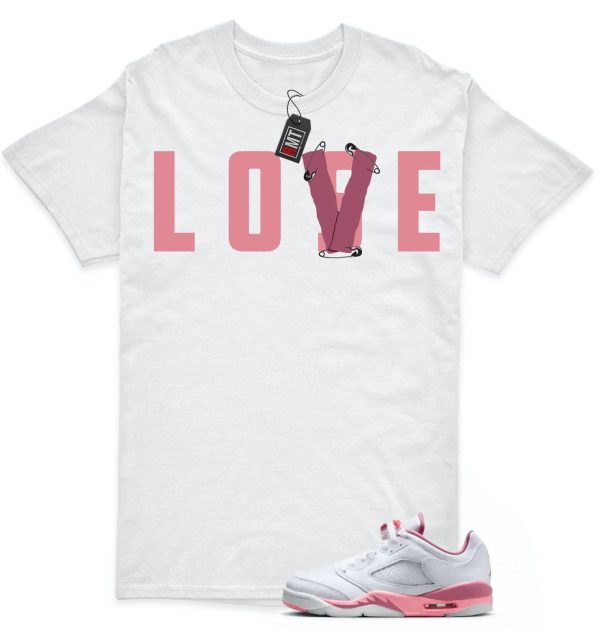 Jordan 5 Low GS Desert Berry White Coral Match T-shirt, Love Lose Jezsport.com